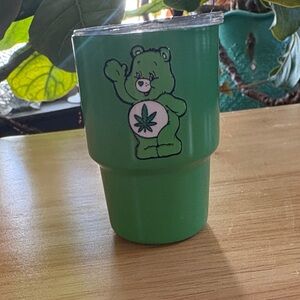 Don’t Care Bear Parody Mini Tumbler – 3” Stoner Bear
